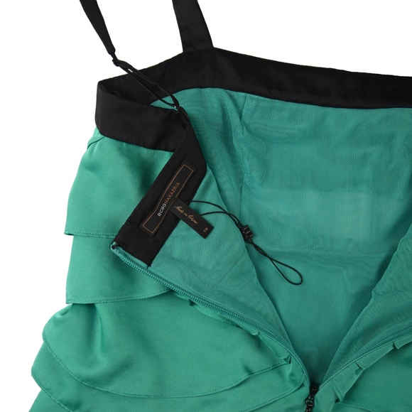 BCBGMaxAzria Womens Layered Ruffle Dress Green - Picture 7 of 8